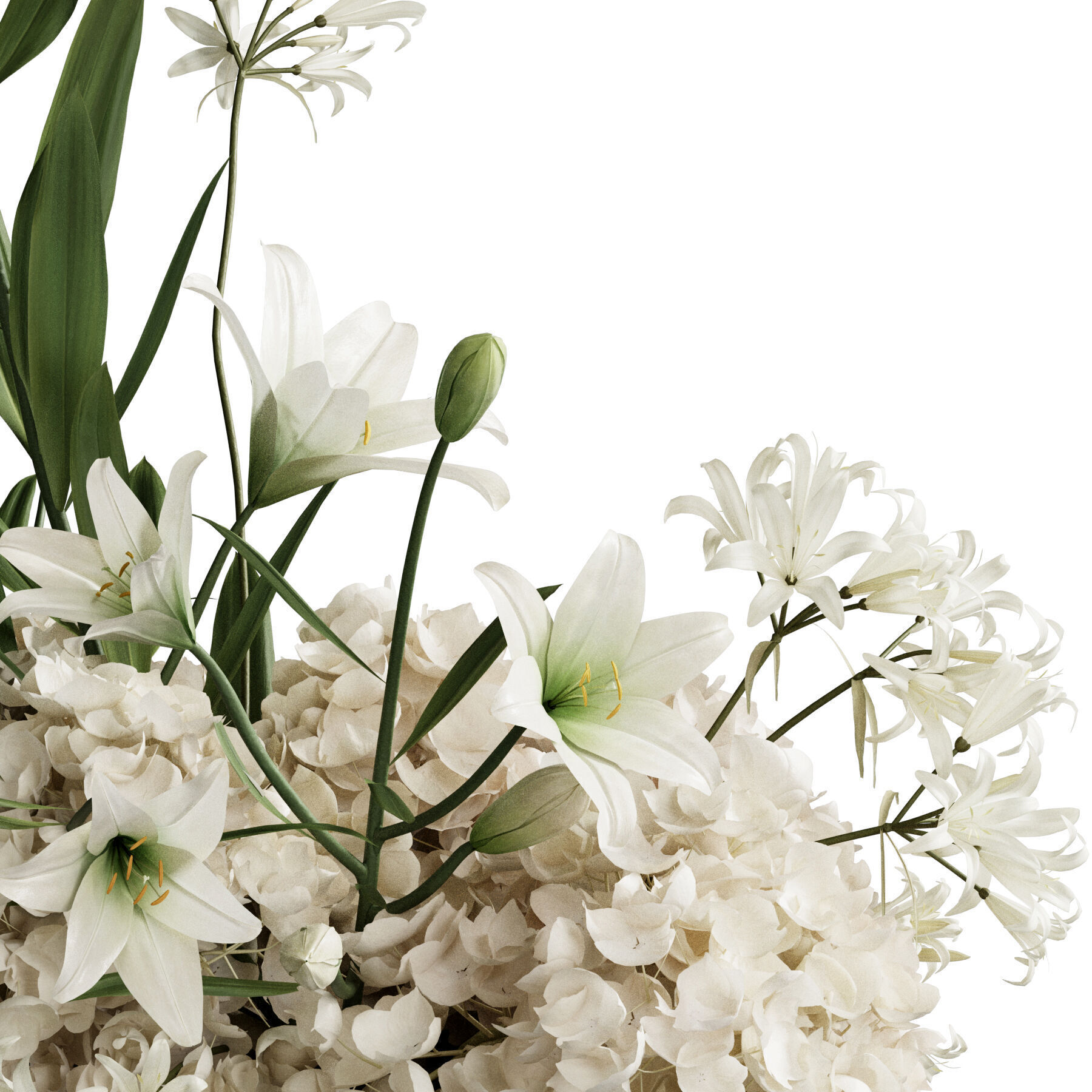 Flower In Vase 73 3D model_4