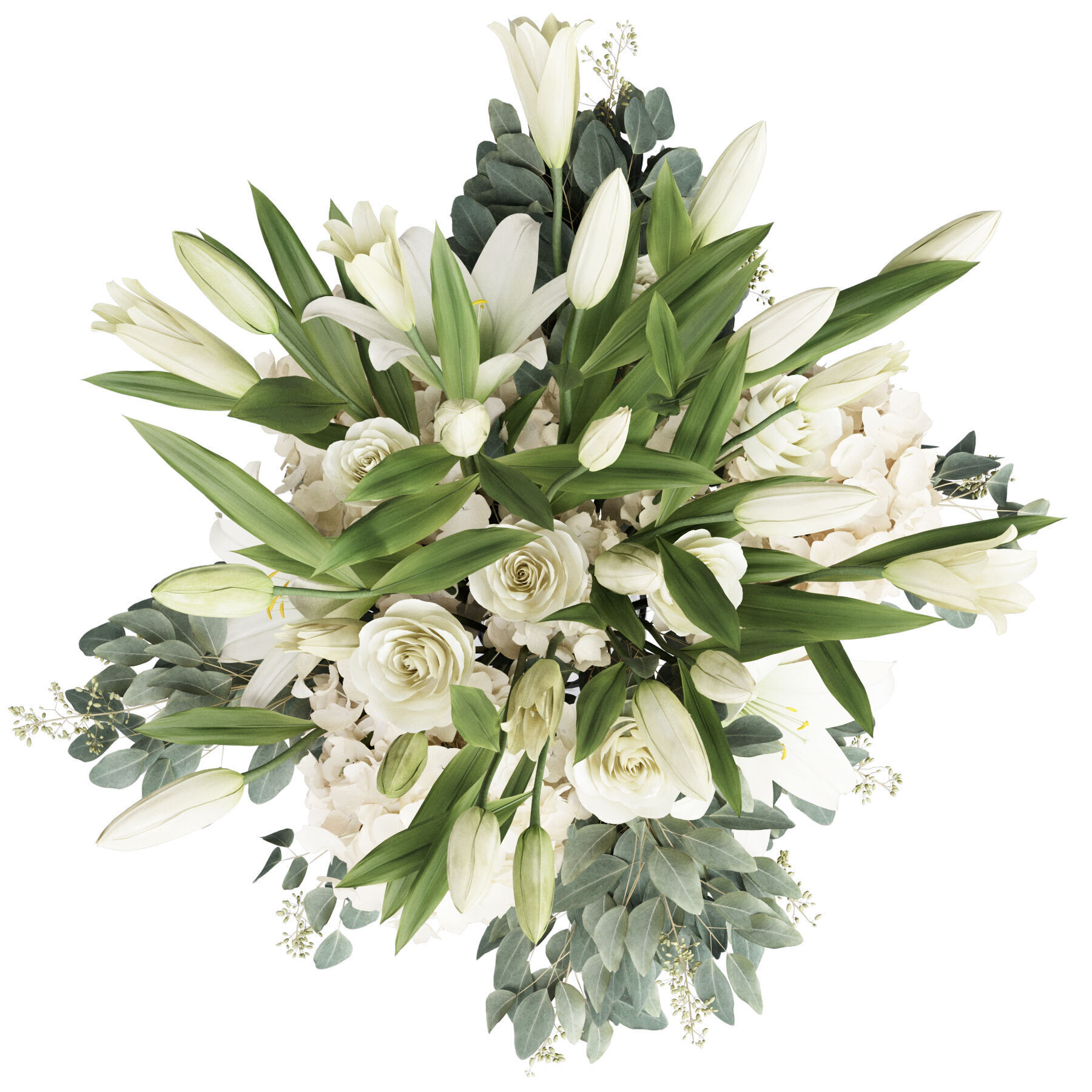 Flower In Vase 74 3D model_4