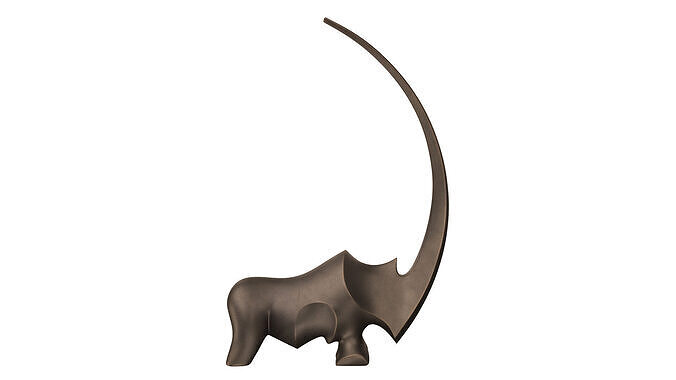 Rhino Statue 3D model
