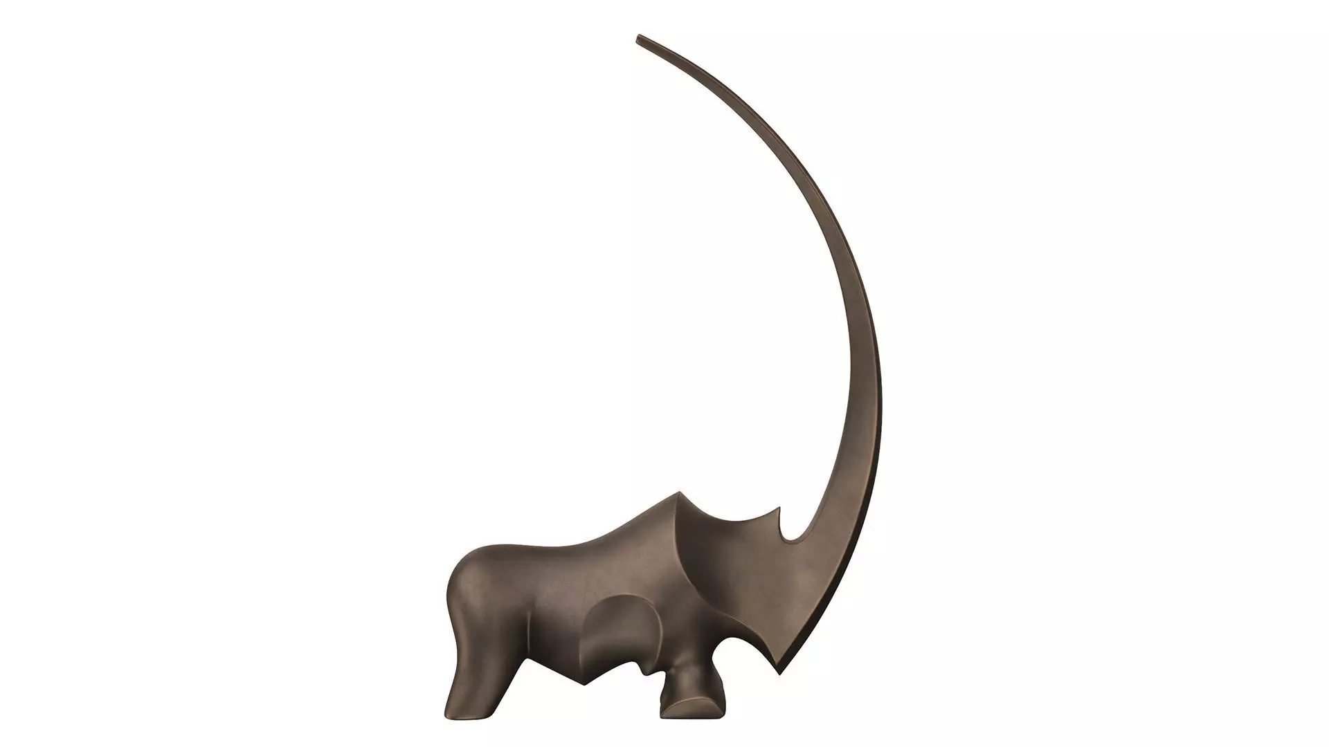 Rhino Statue 3D model_0