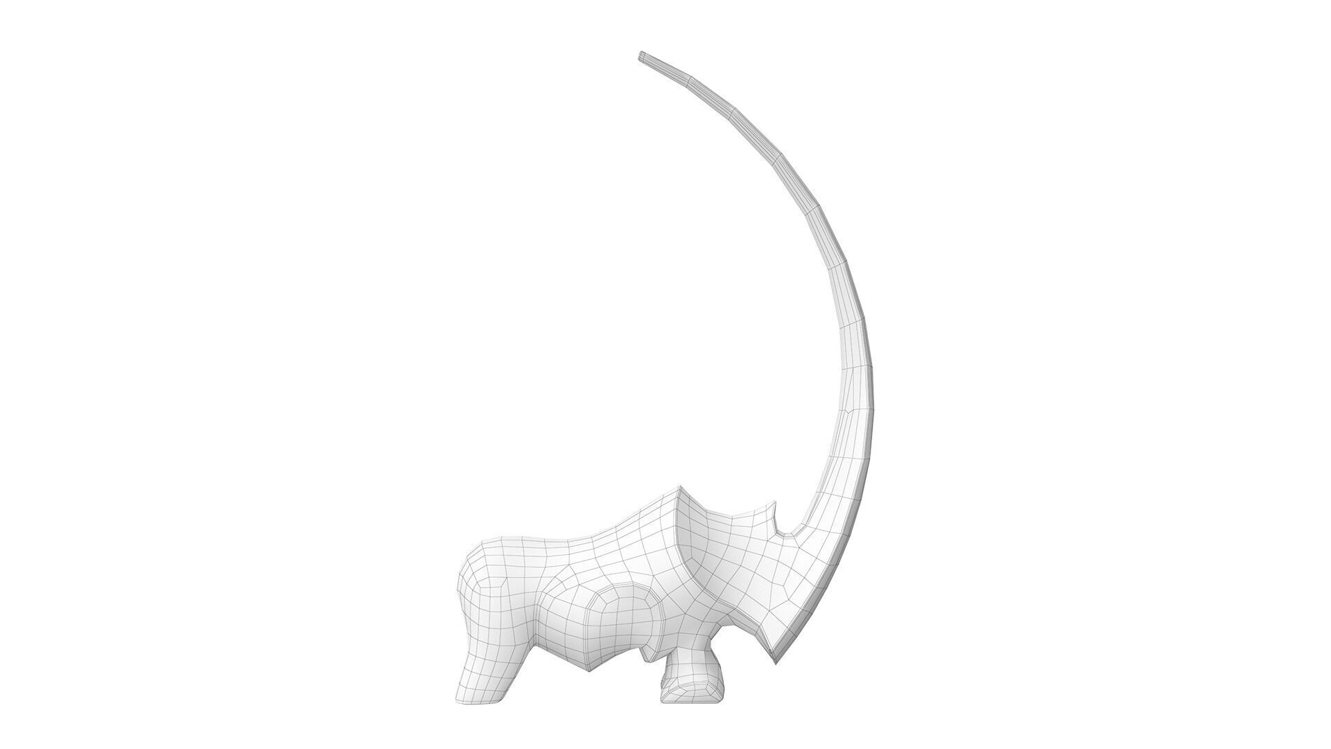 Rhino Statue 3D model_5