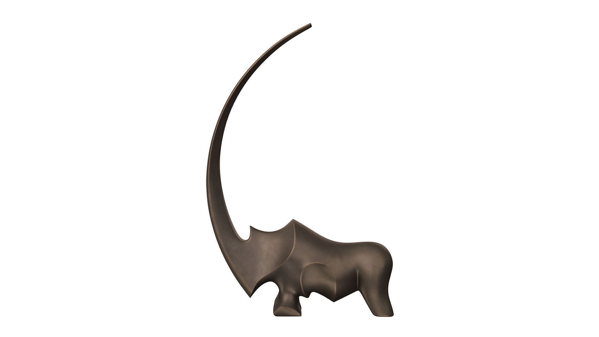Rhino Statue 3D model_4
