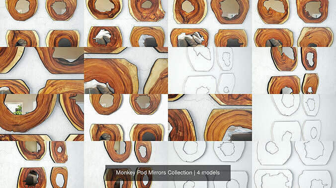 Monkey Pod Mirrors Collection 