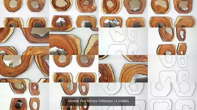 Monkey Pod Mirrors Collection