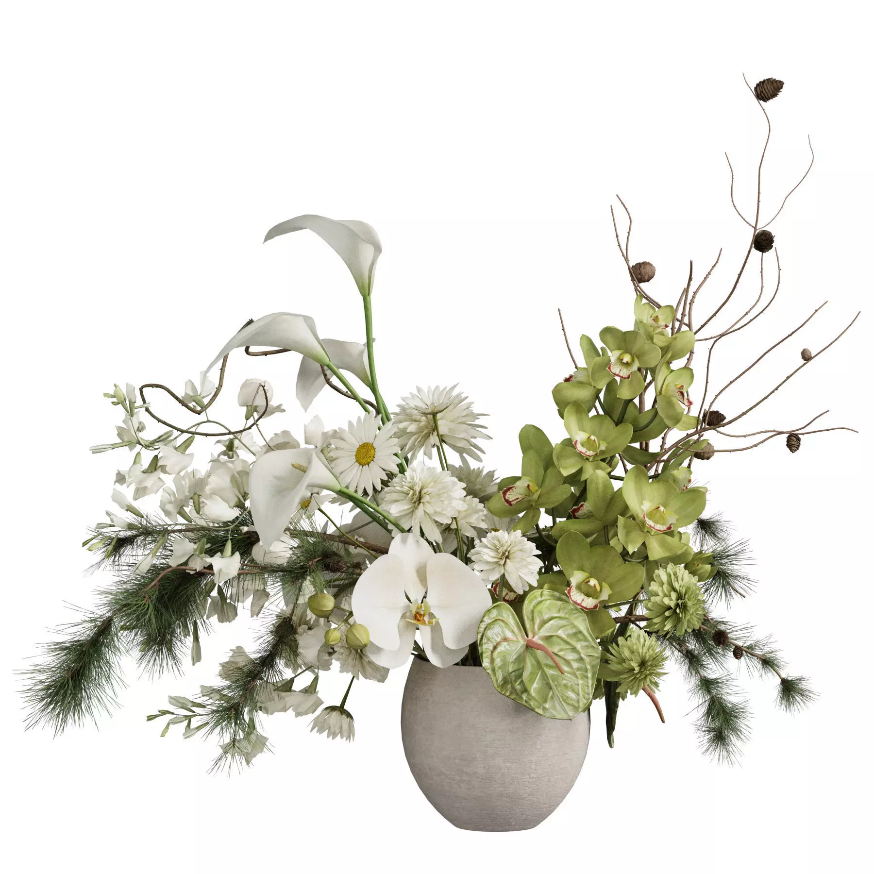 Flower In Vase 75 3D model_0