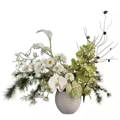 Flower In Vase 75 3D model Flower In Vase 75 3D model