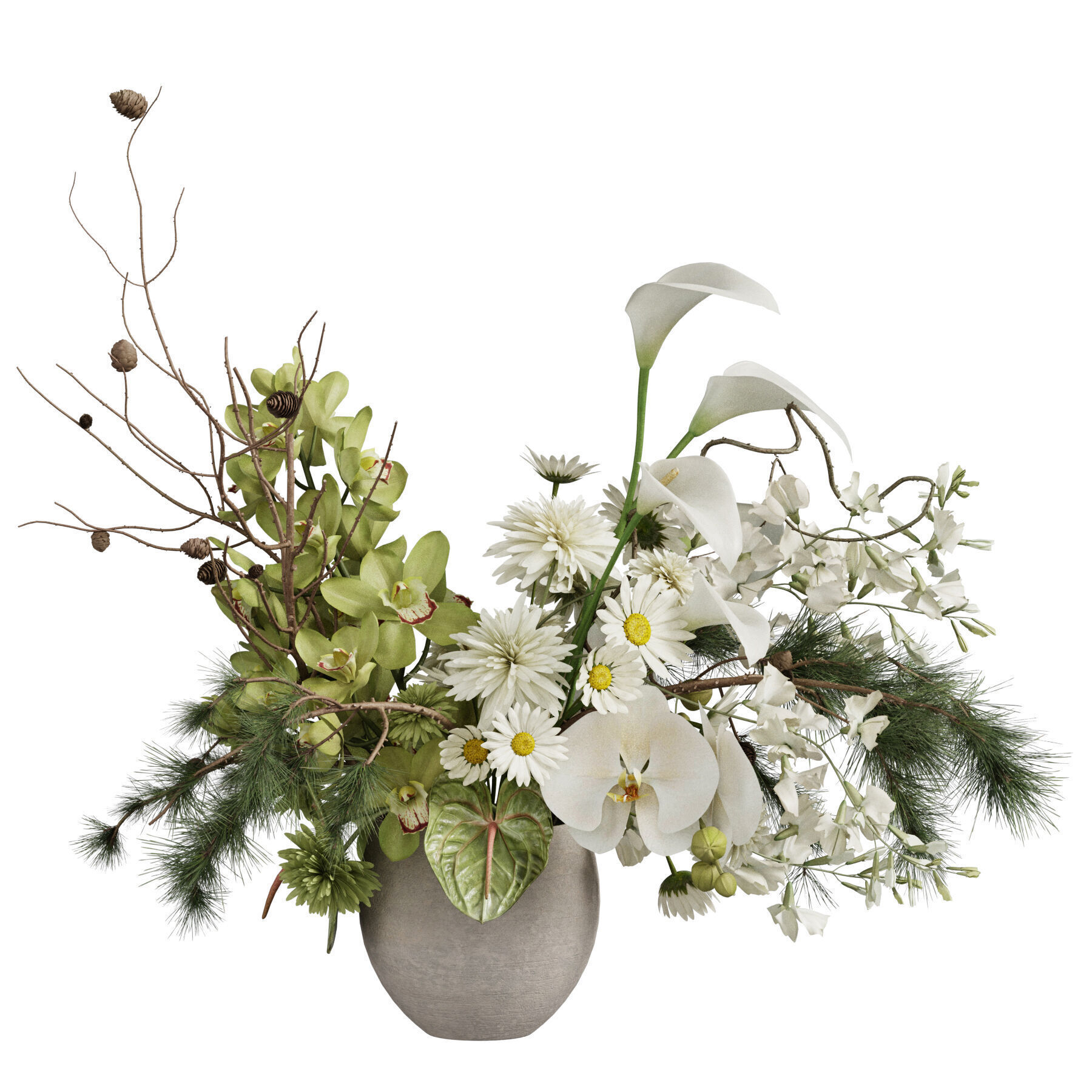 Flower In Vase 75 3D model_1