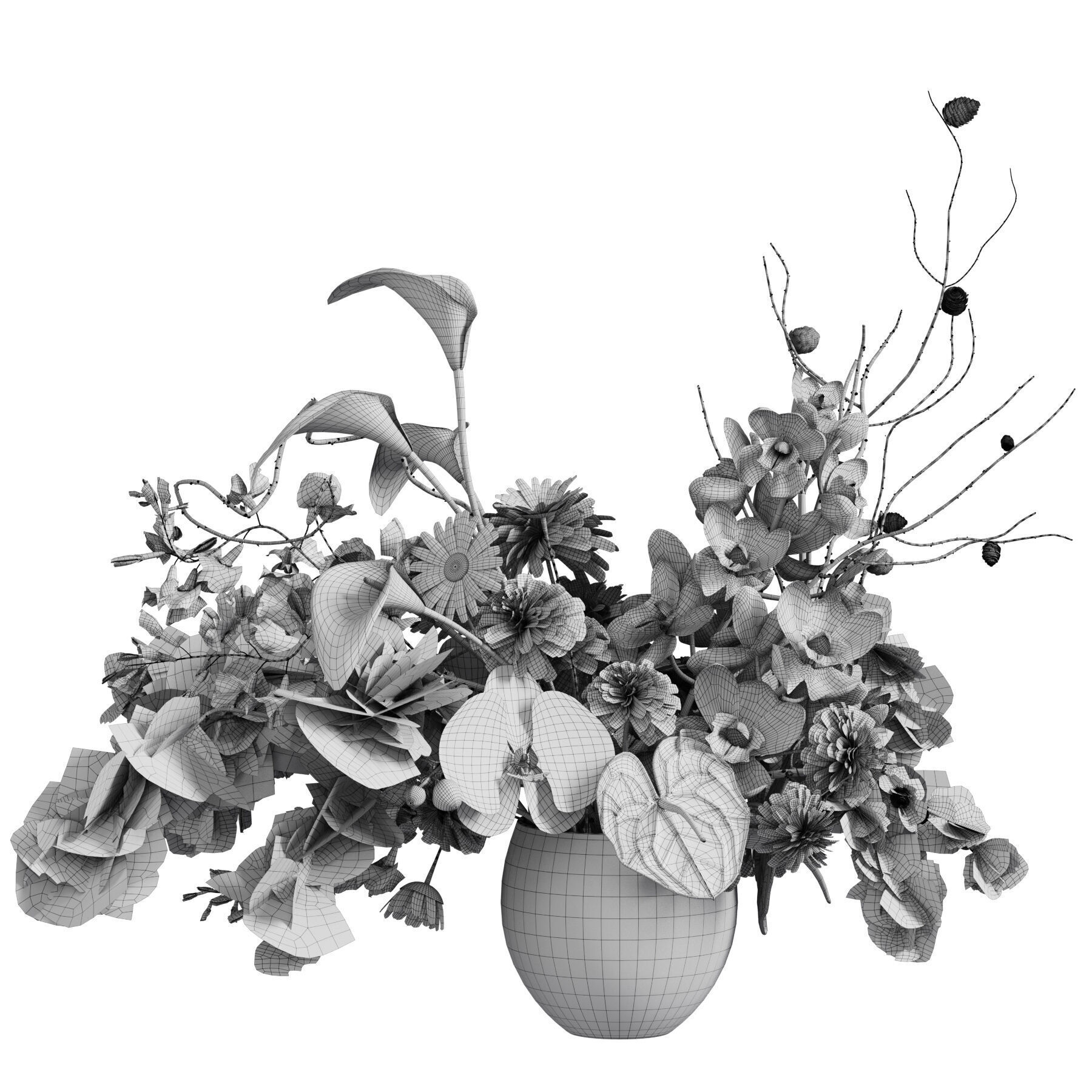 Flower In Vase 75 3D model_6