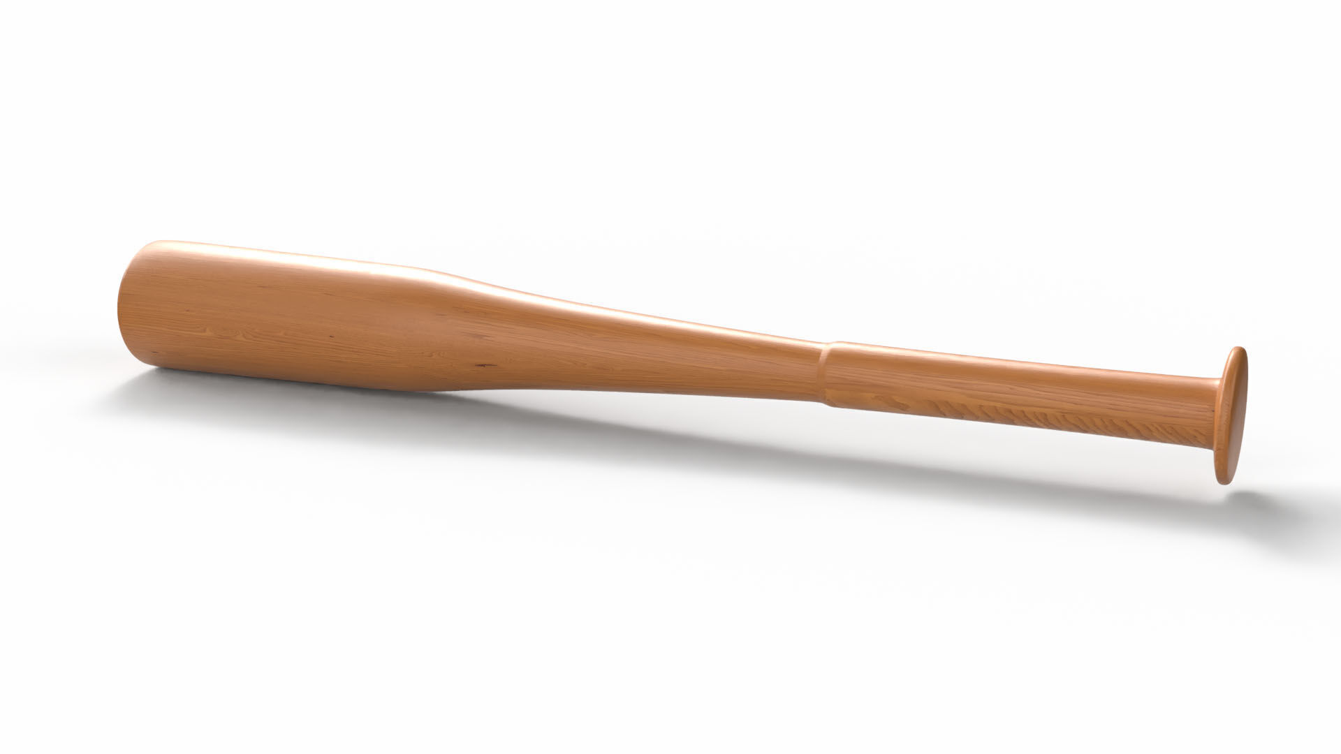 Baseball Bat Low-poly 3D model_6