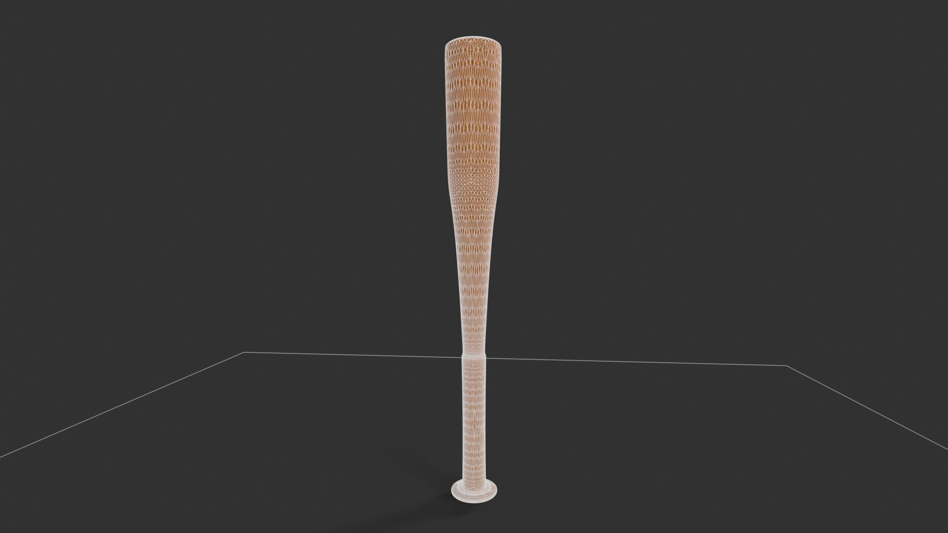 Baseball Bat Low-poly 3D model_9