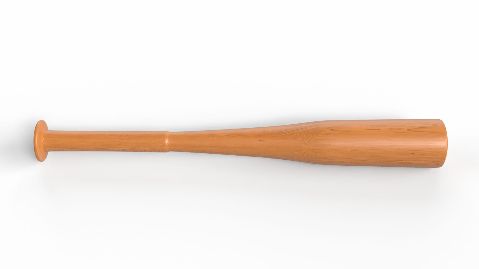 Baseball Bat Low-poly 3D model_2