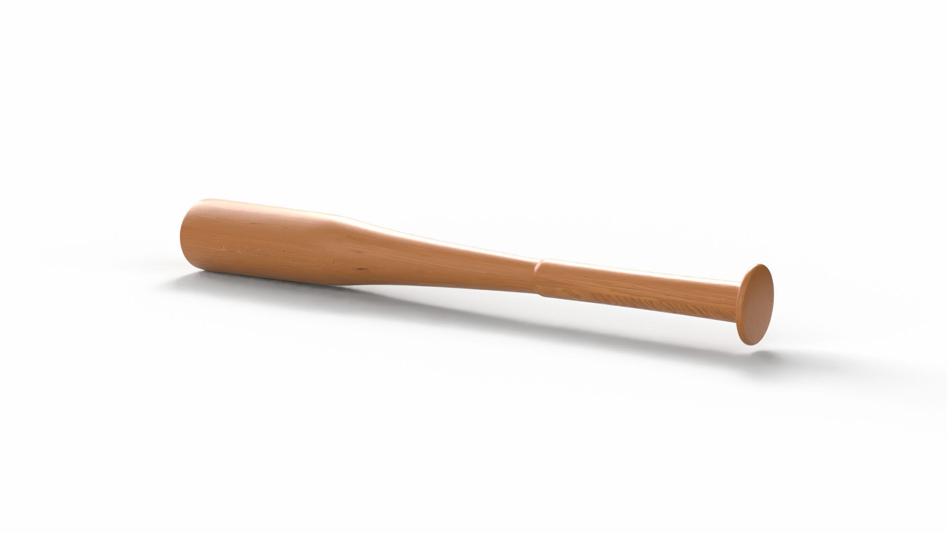 Baseball Bat Low-poly 3D model_8