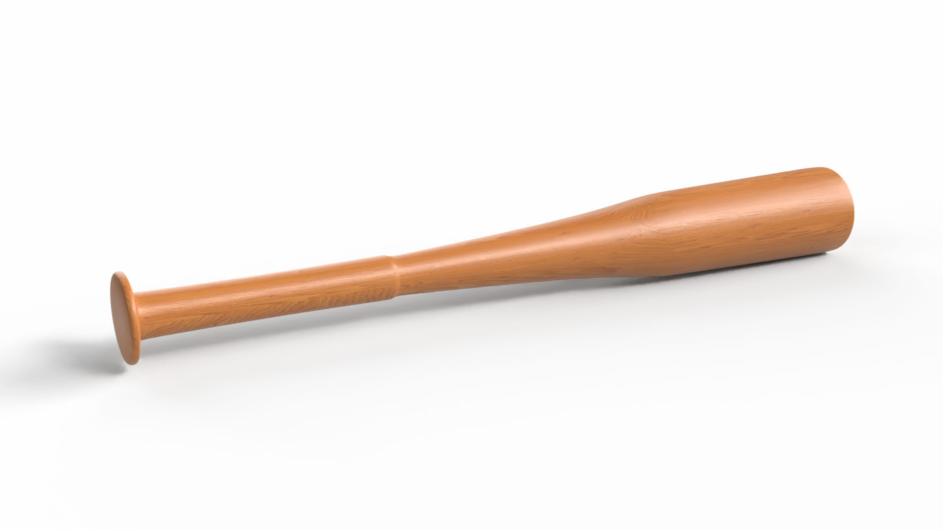 Baseball Bat Low-poly 3D model_3