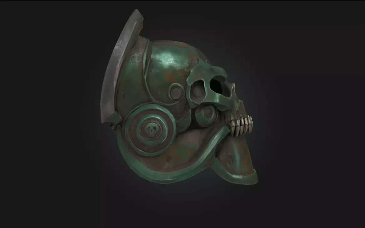 Warriors Skull Helm  The Mask of Fearless Conquerors 3D model_0