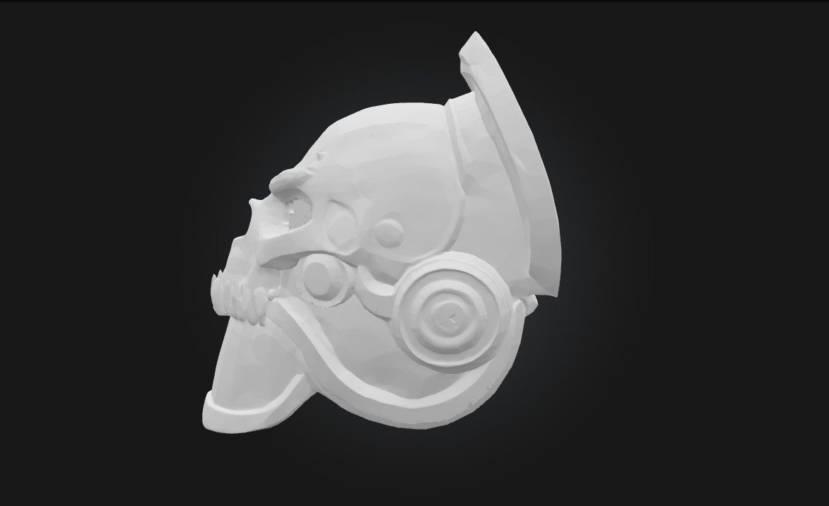 Warriors Skull Helm  The Mask of Fearless Conquerors 3D model_5