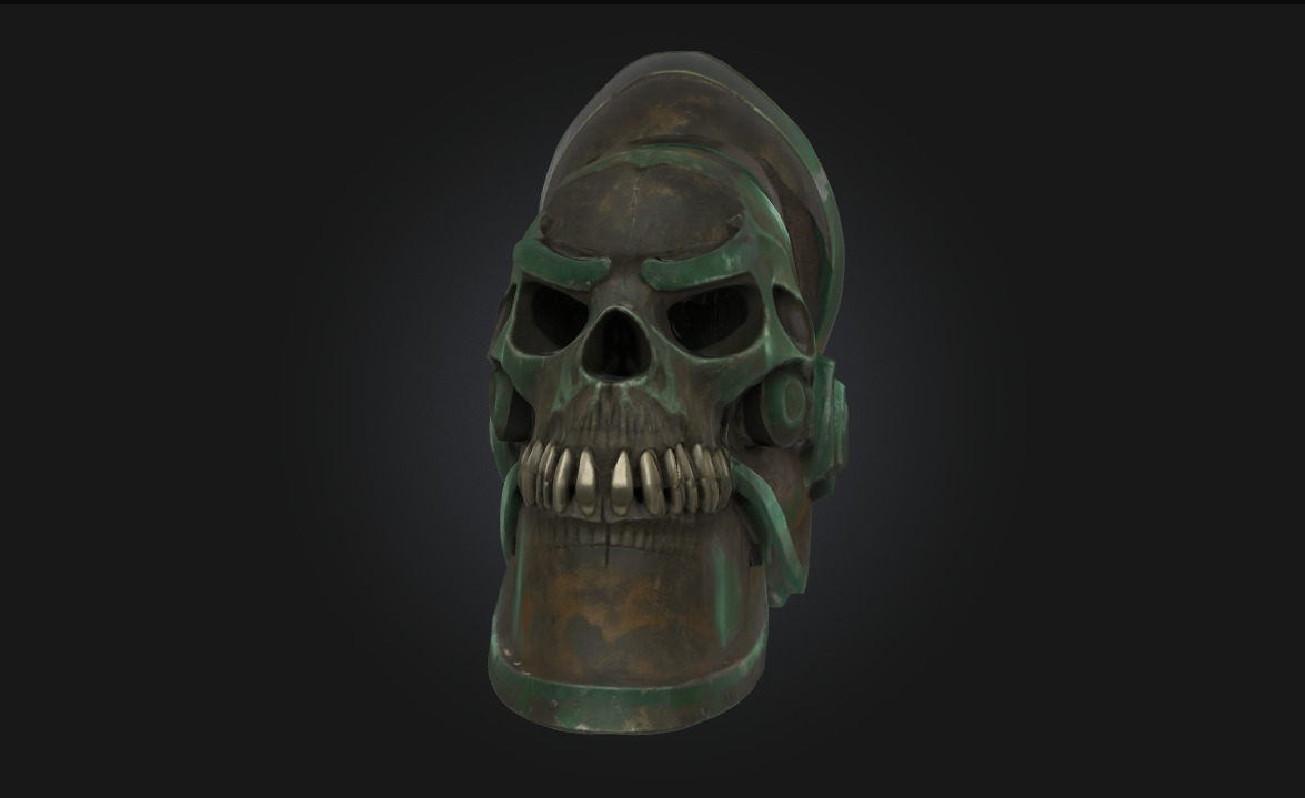 Warriors Skull Helm  The Mask of Fearless Conquerors 3D model_1