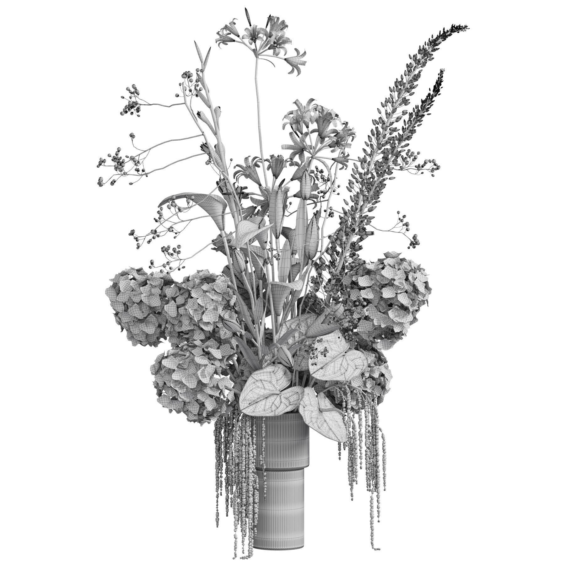 Flower In Vase 77 3D model_6