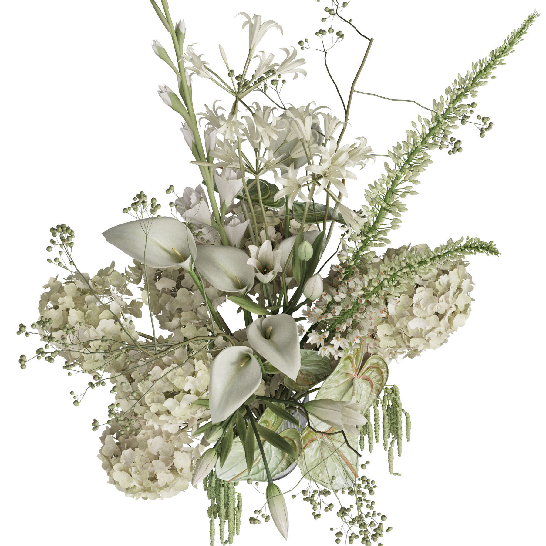 Flower In Vase 77 3D model_4