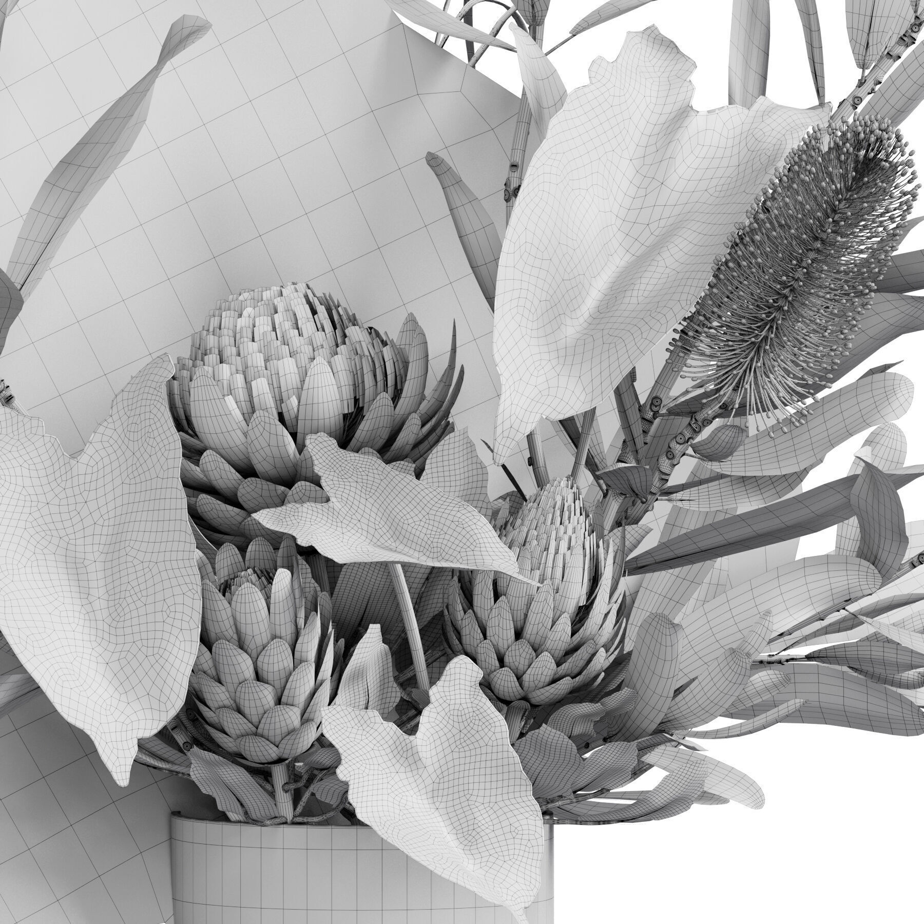Flower In Vase 78 3D model_5