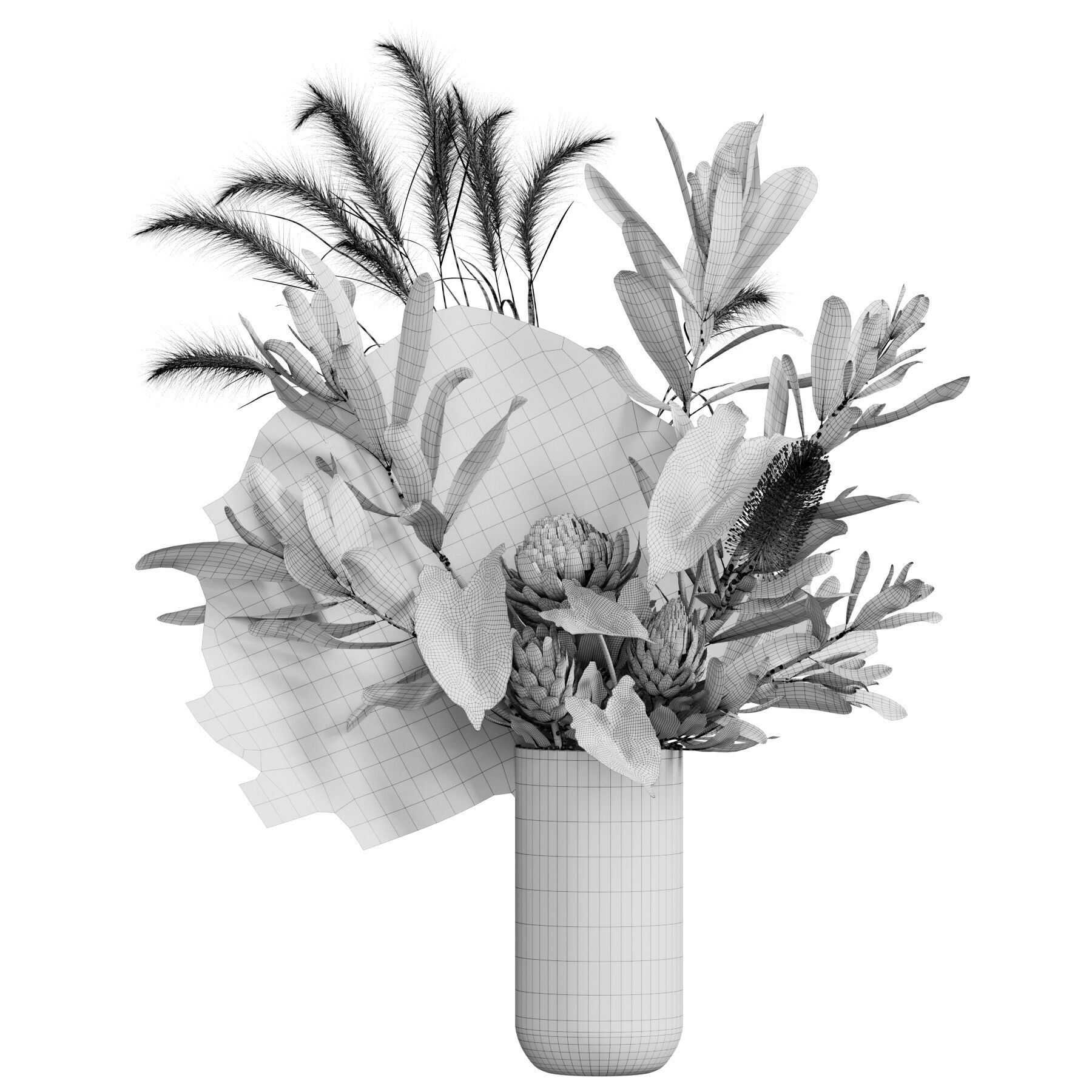 Flower In Vase 78 3D model_6