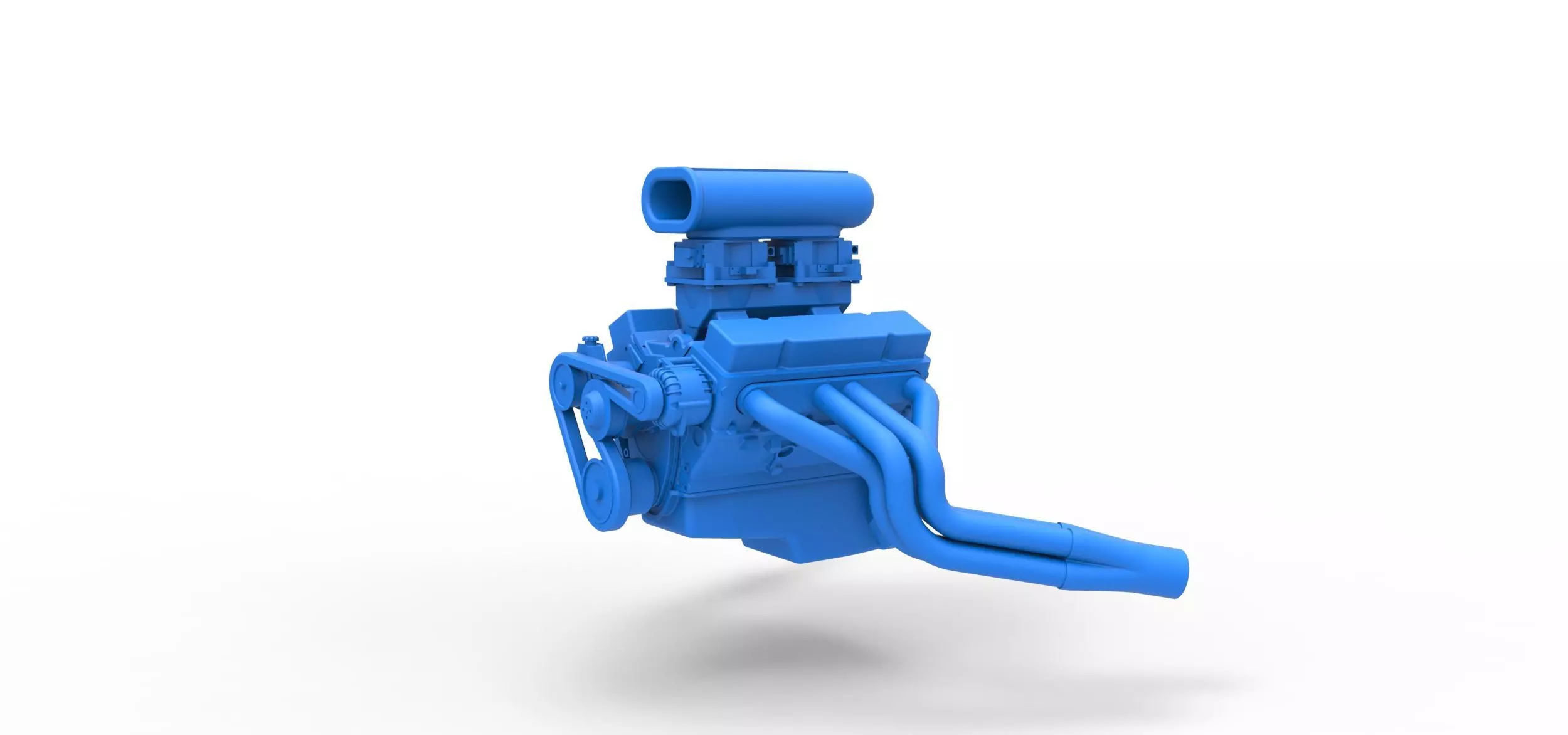 Engine V8 for vintage dragster Version 8 Scale 1 to 25 3D print model