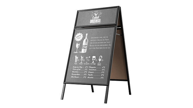 Menu Chalk 02v 3D model