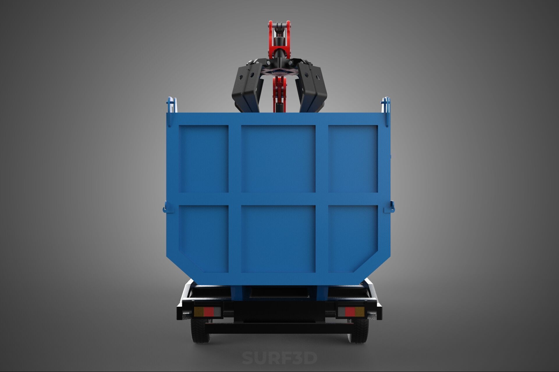 FFB FRESH FRUIT BUNCH PALM OIL GRABBER CRANE GRAPPLE CLAW TRUCK 3D model_11