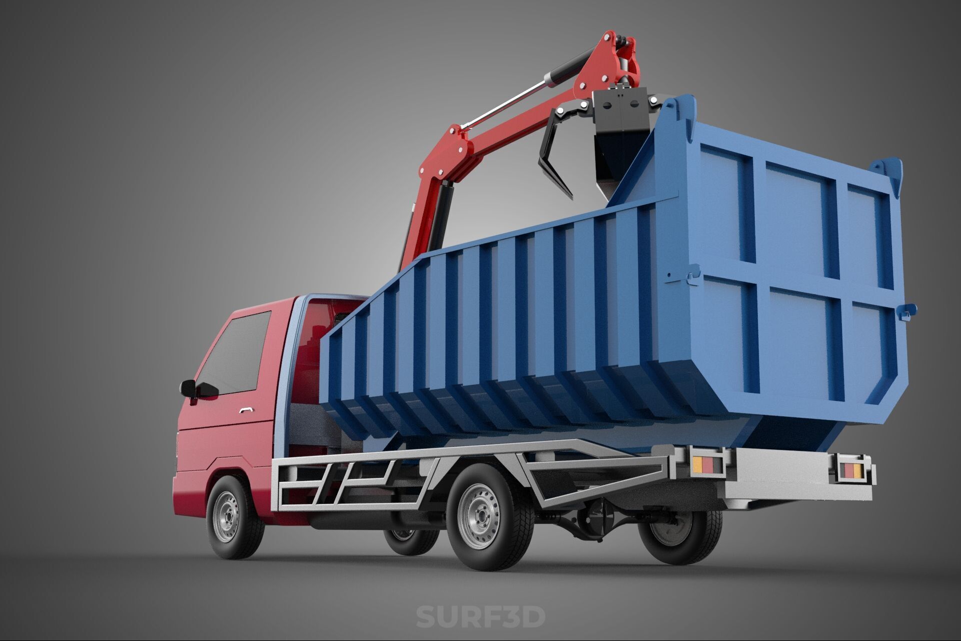 FFB FRESH FRUIT BUNCH PALM OIL GRABBER CRANE GRAPPLE CLAW TRUCK 3D model_17