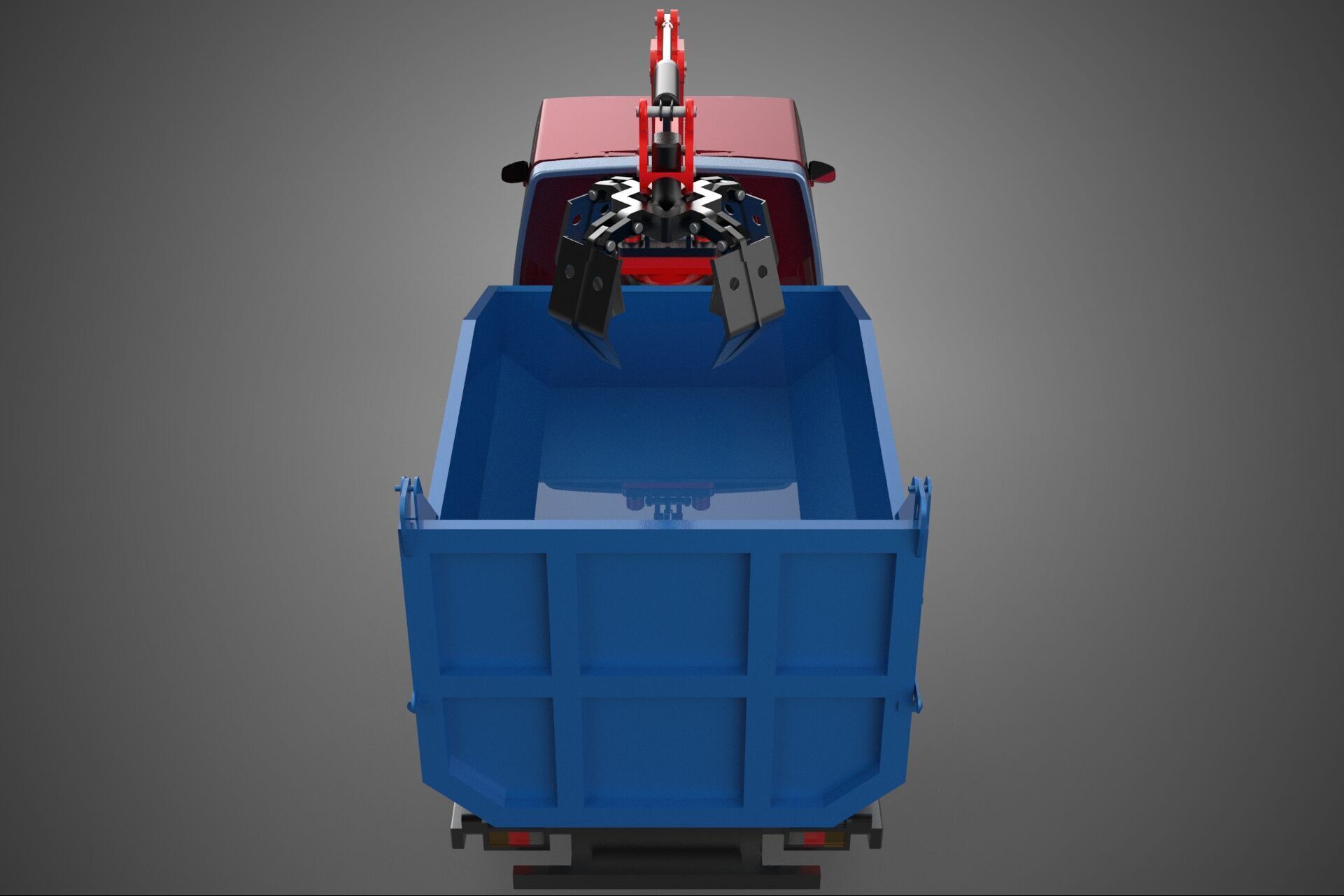 FFB FRESH FRUIT BUNCH PALM OIL GRABBER CRANE GRAPPLE CLAW TRUCK 3D model_21