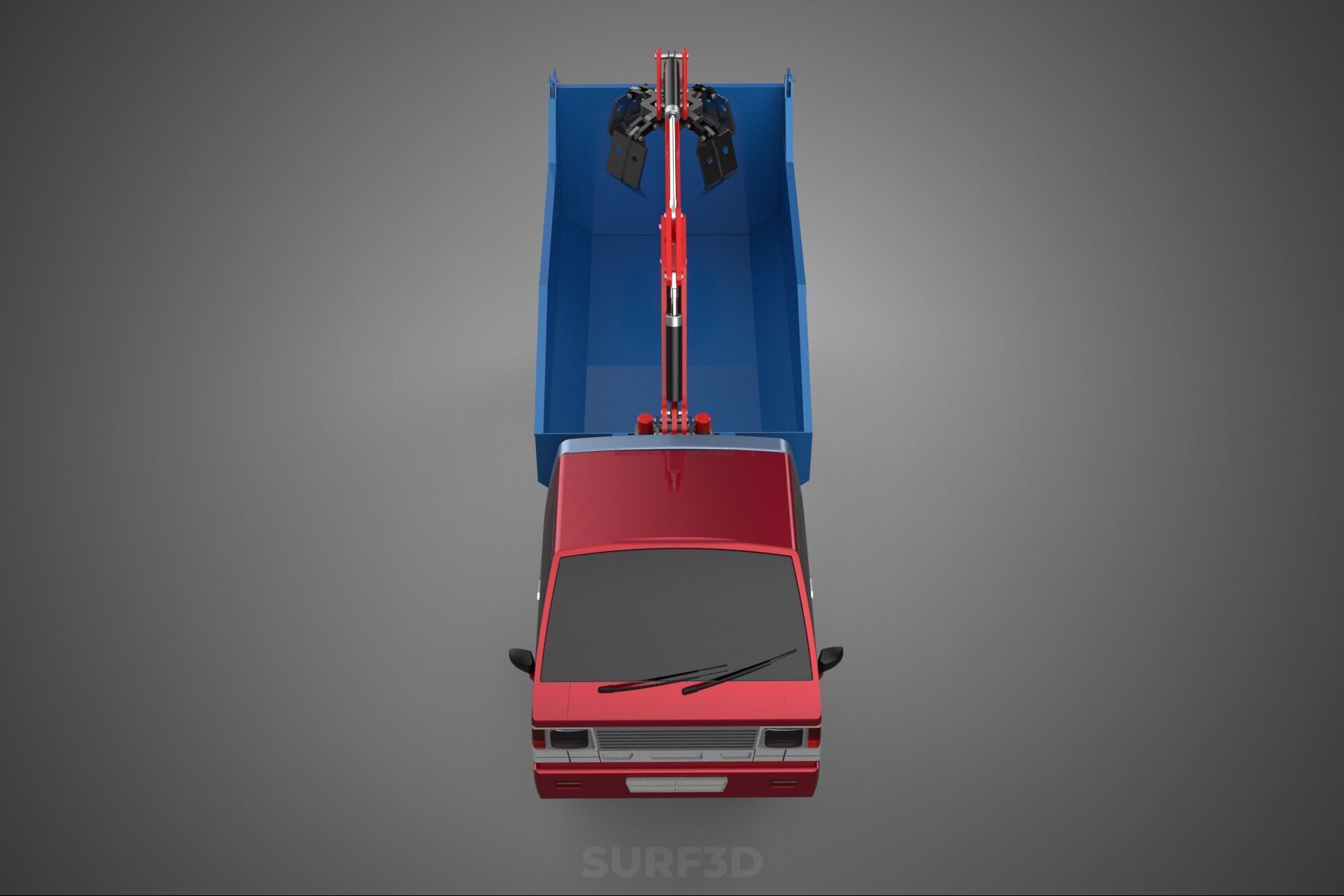 FFB FRESH FRUIT BUNCH PALM OIL GRABBER CRANE GRAPPLE CLAW TRUCK 3D model_26