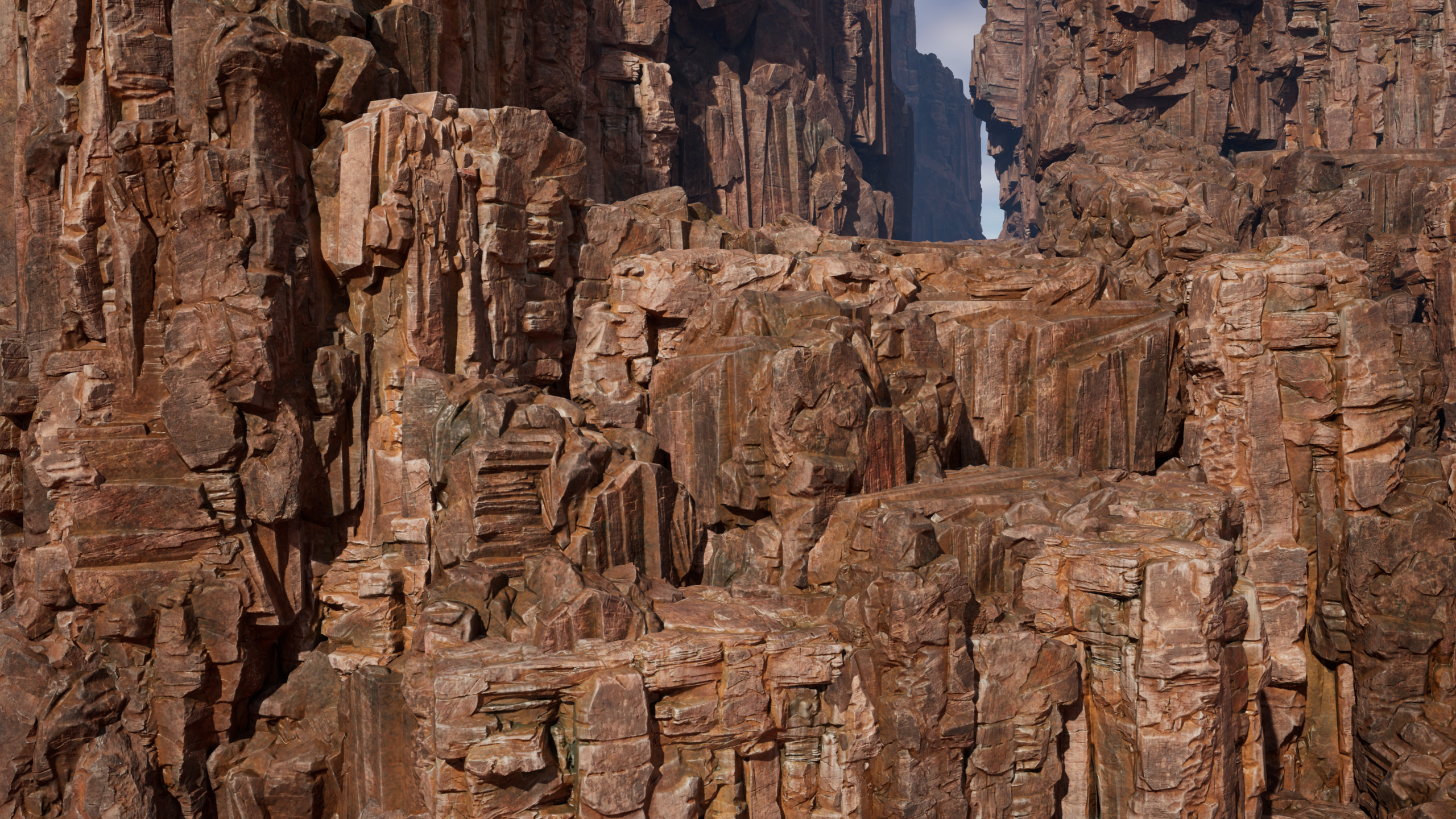 cliff set Low-poly 3D model_5