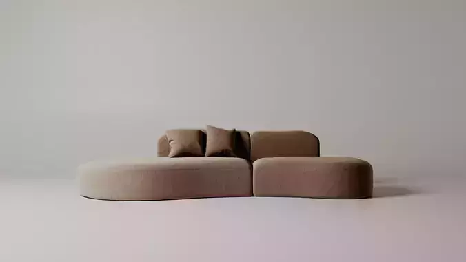 Modern minimalistic sofa - Interior design - PBR-ready 3D model