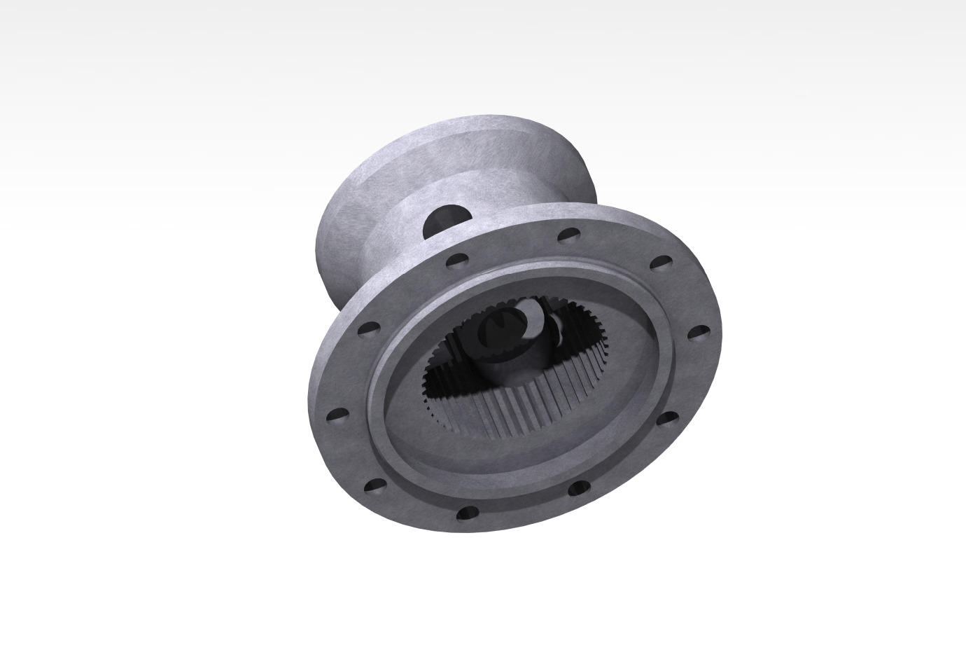 Generic Spider Gear Casing Differential Housing CAD Model 3D print model_1
