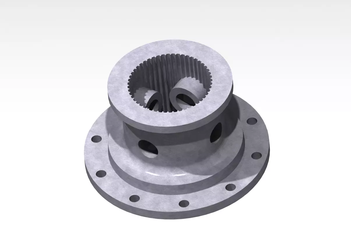 Generic Spider Gear Casing Differential Housing CAD Model 3D print model_0