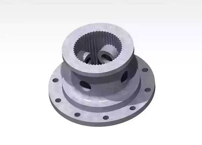 Generic Spider Gear Casing Differential Housing CAD Model  3D print model