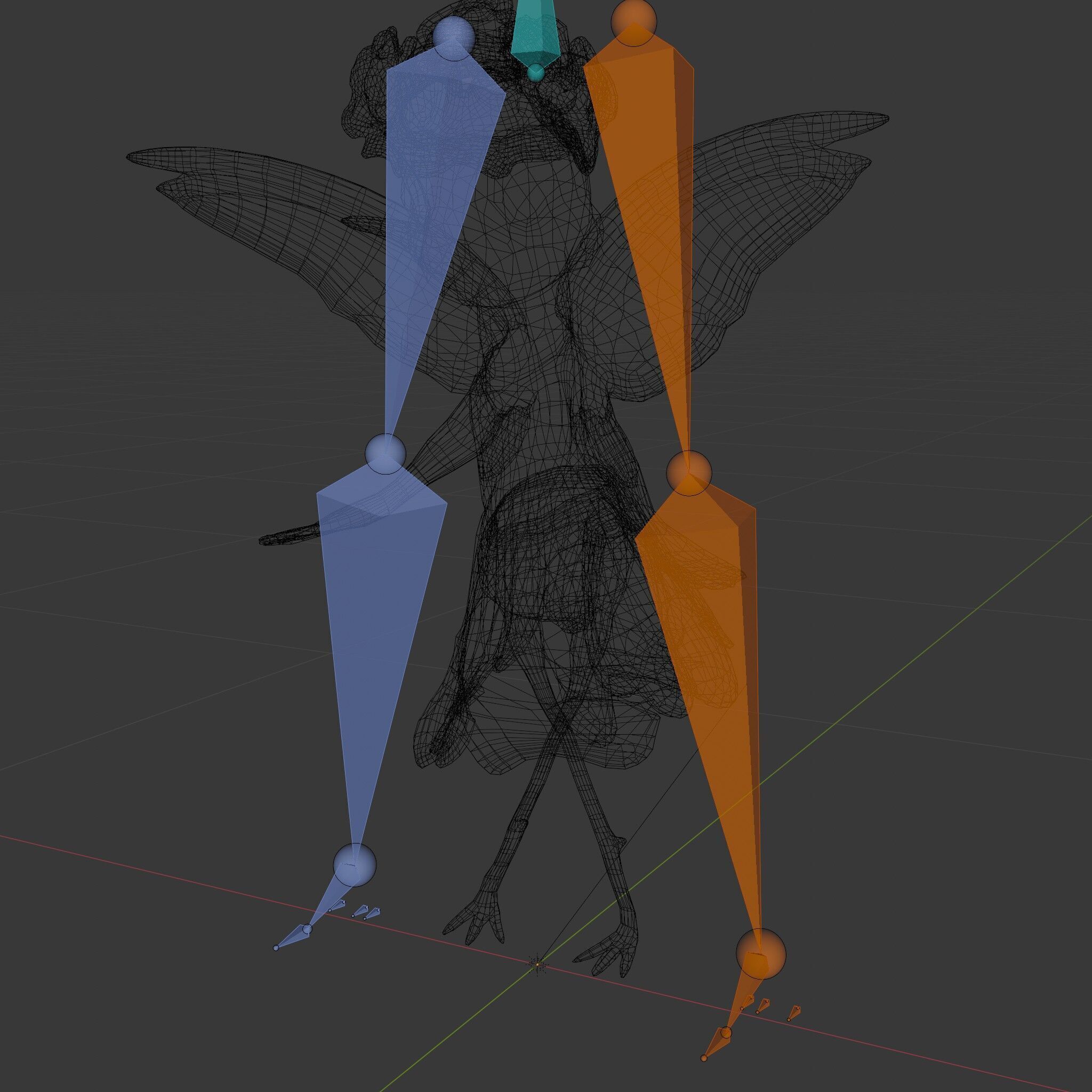 Flower Fairy Bird with Wings and Pink Dress D Model Low-poly 3D model_28