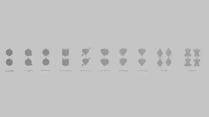 Kawaii Style Mini Pendant Collection STL