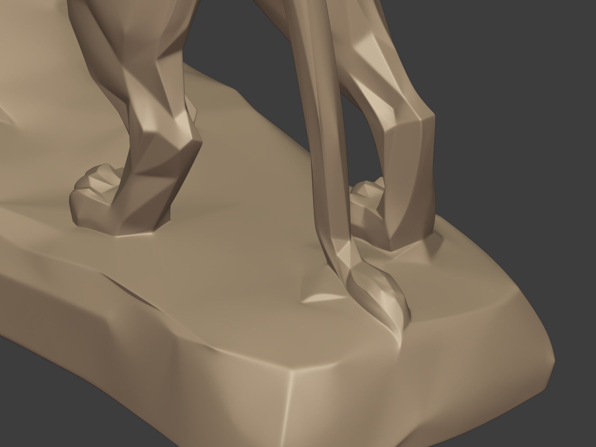 Abstract Lion Statue - Figurine  -- Modern - Contemporary Art 3D print model_15