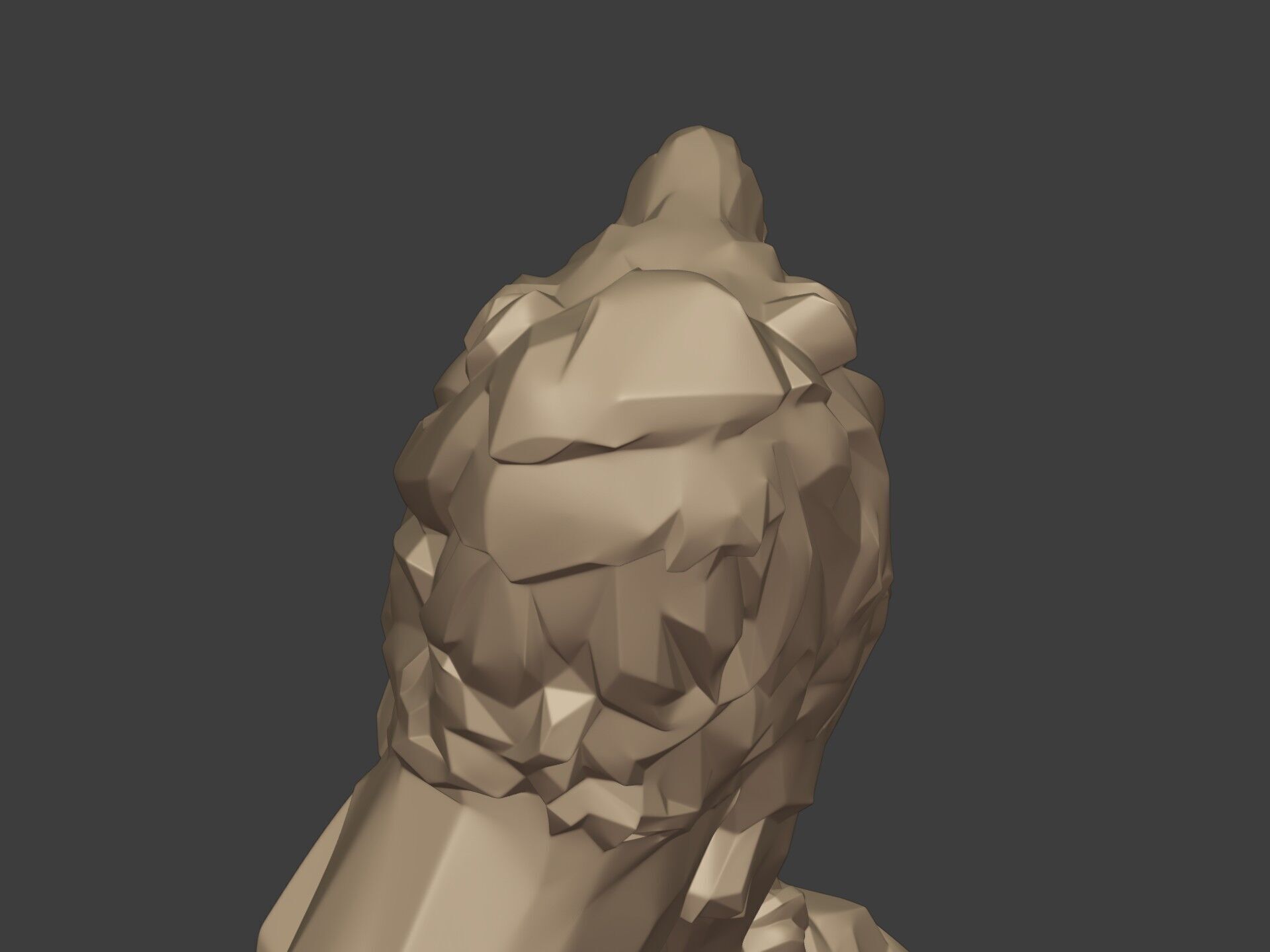 Abstract Lion Statue - Figurine  -- Modern - Contemporary Art 3D print model_18