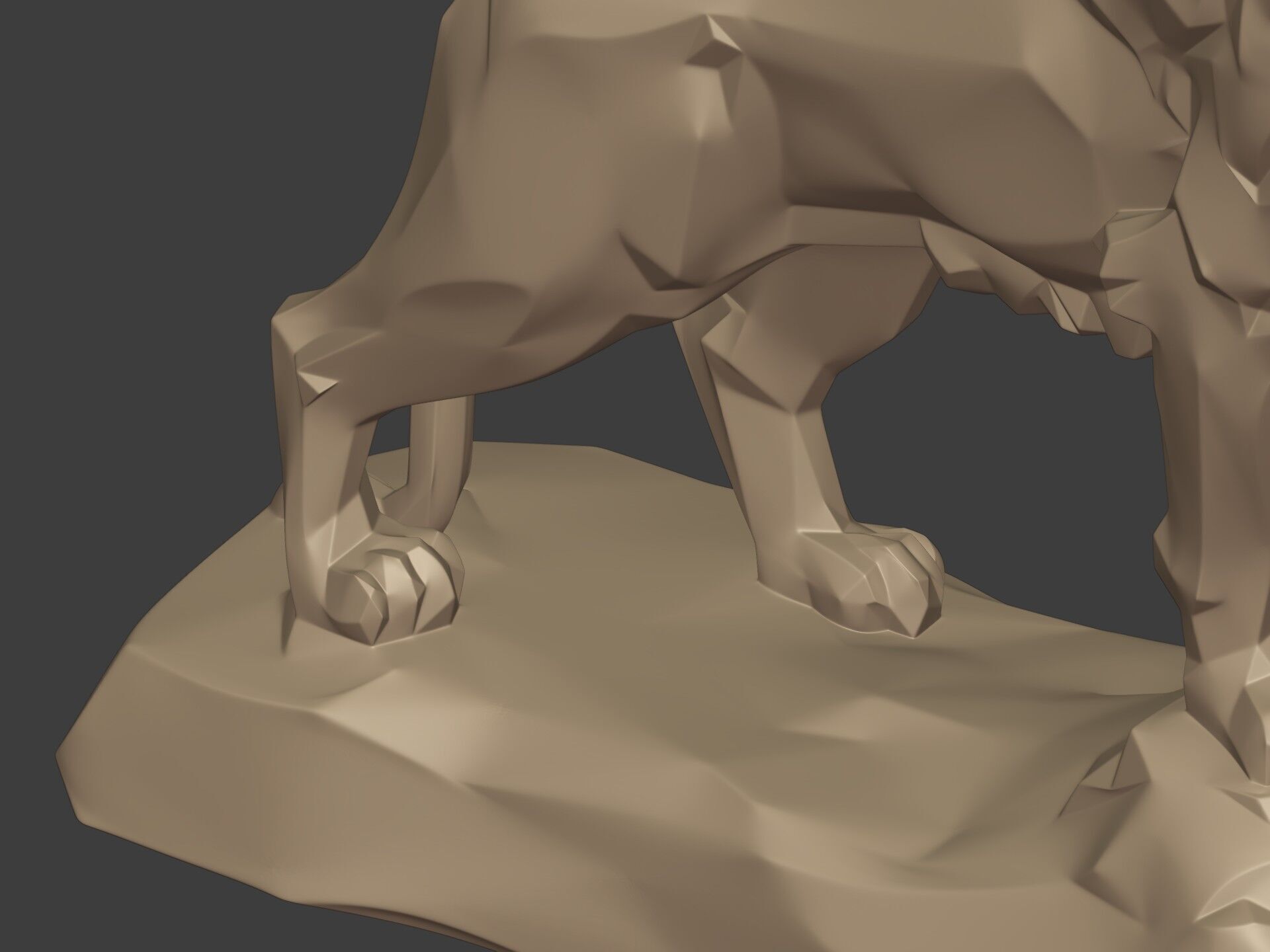 Abstract Lion Statue - Figurine  -- Modern - Contemporary Art 3D print model_17