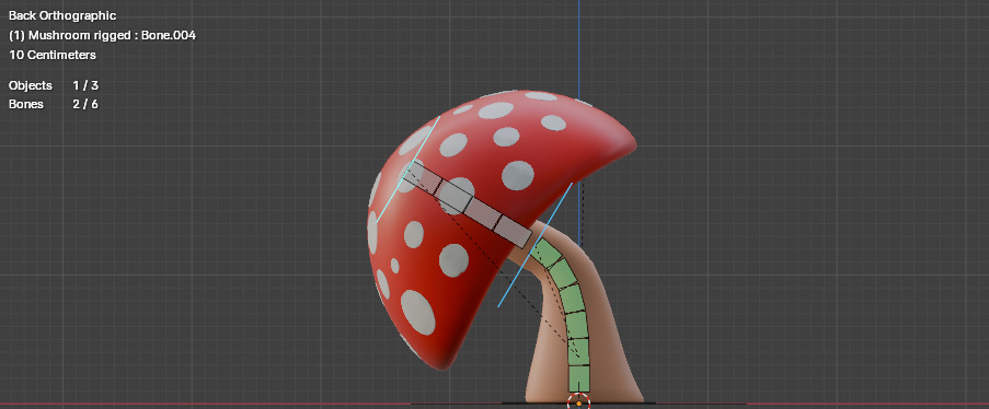 Mushroom Rigged Project Blender Free 3D model_3