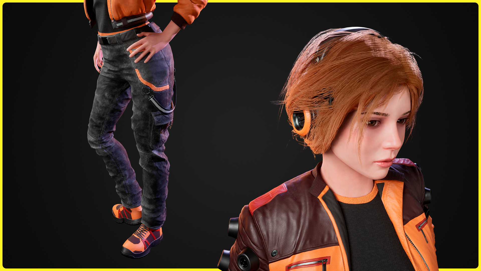 Modular Sci-fi Characters 04 Low-poly 3D model_6