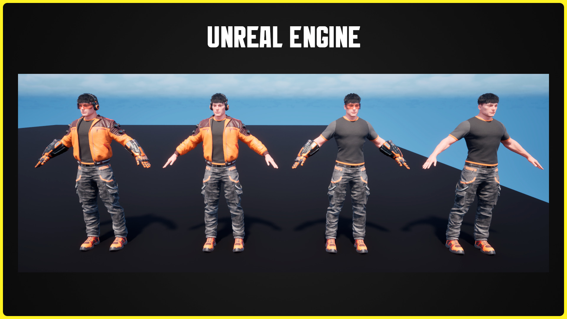 Modular Sci-fi Characters 04 Low-poly 3D model_17