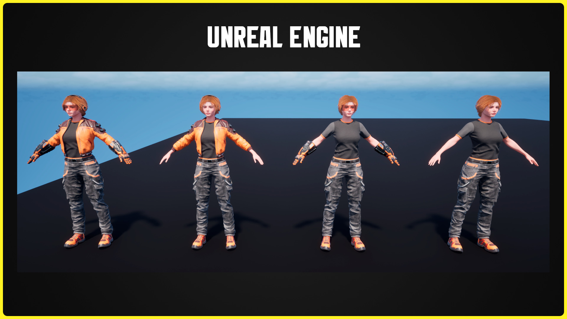 Modular Sci-fi Characters 04 Low-poly 3D model_18