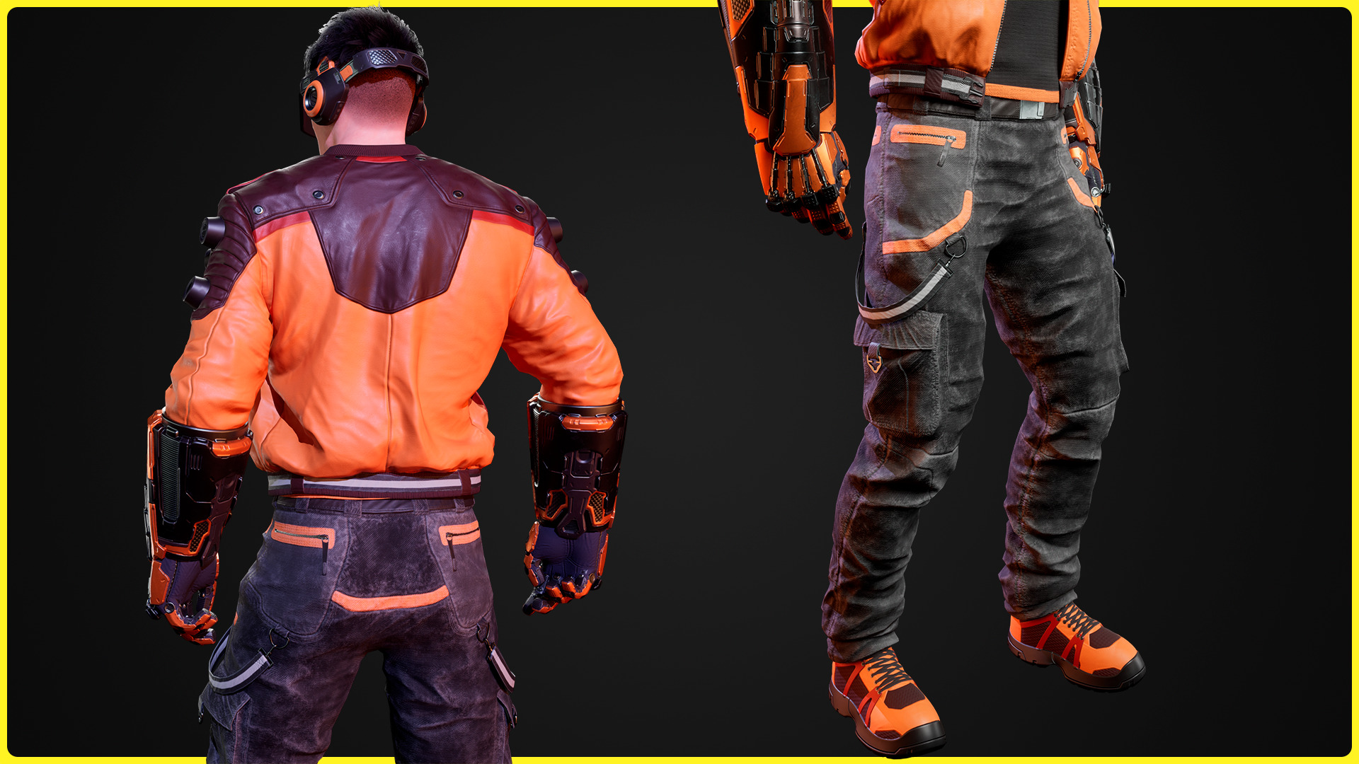 Modular Sci-fi Characters 04 Low-poly 3D model_9