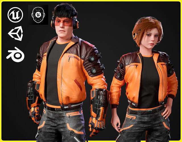 Sci-fi Characters 04 Low-poly 3D model