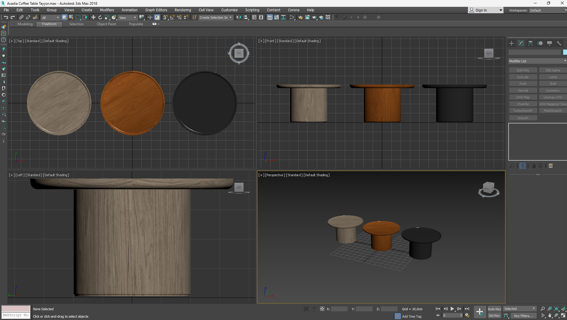 Acadia CoffeeTable Low-poly 3D model_5