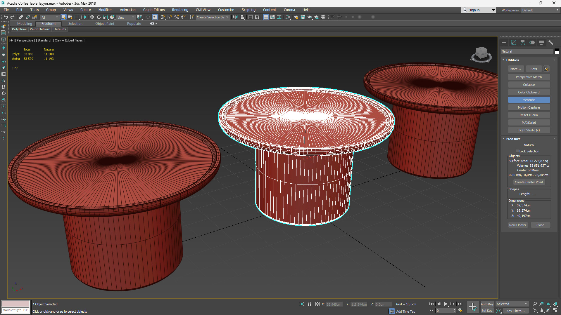 Acadia CoffeeTable Low-poly 3D model_9