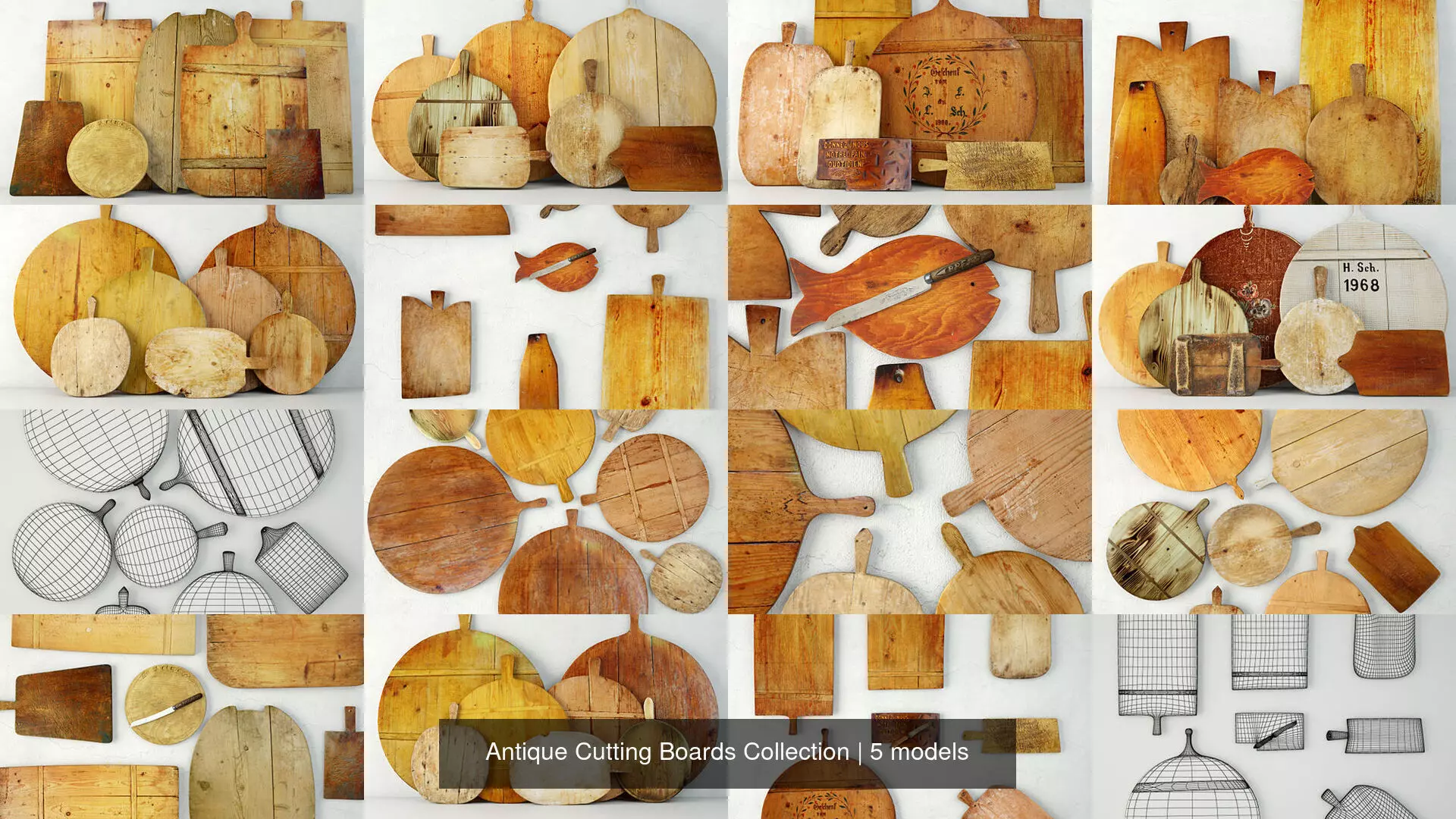 Antique Cutting Boards Collection _0