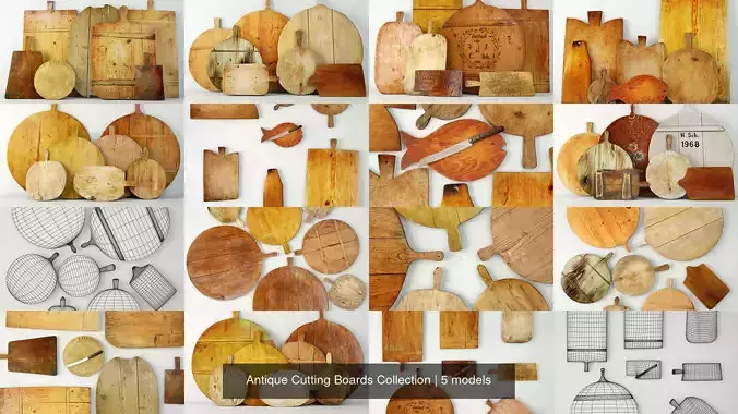 Antique Cutting Boards Collection 